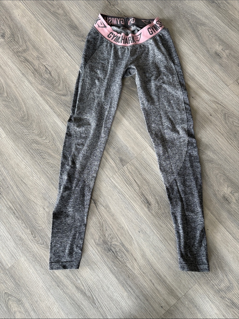 Gymshark low rise Leggings with Pink Branded Waistband